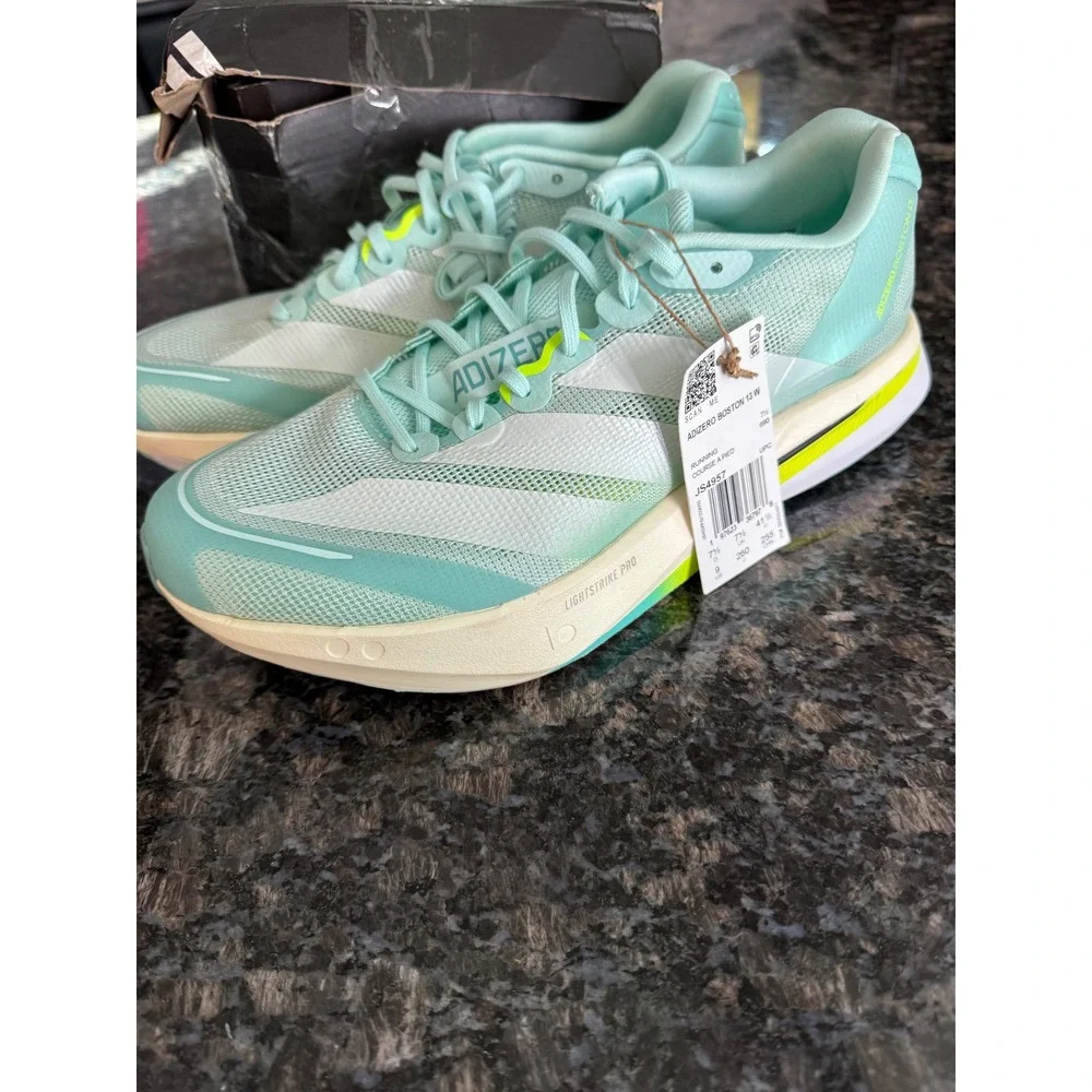 Adidas Adizero Boston‎ 13 W Mint Green Running Shoes JS4957 Womens 9 NEW